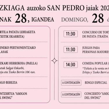 Ezkiaga auzoko San Pedro Jaiak