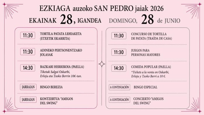 Ezkiaga auzoko San Pedro Jaiak
