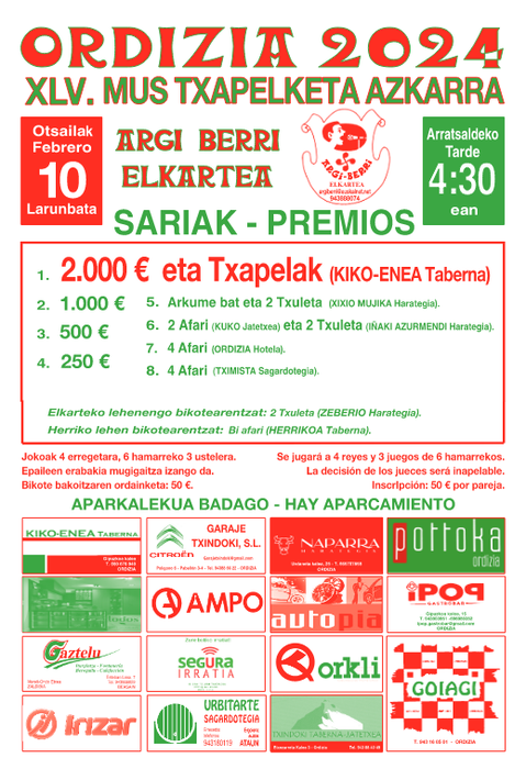 XLV. Mus Txapelketa Azkarra