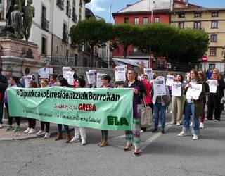 Gipuzkoako erresidentzietako eta eguneko zentroetako langileak Ordizian mobilizatu dira bigarren greba egunean