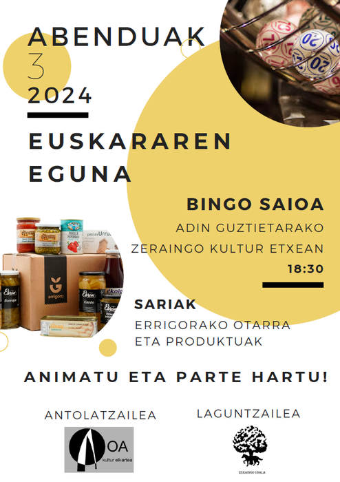 Euskararen eguneko bingoa