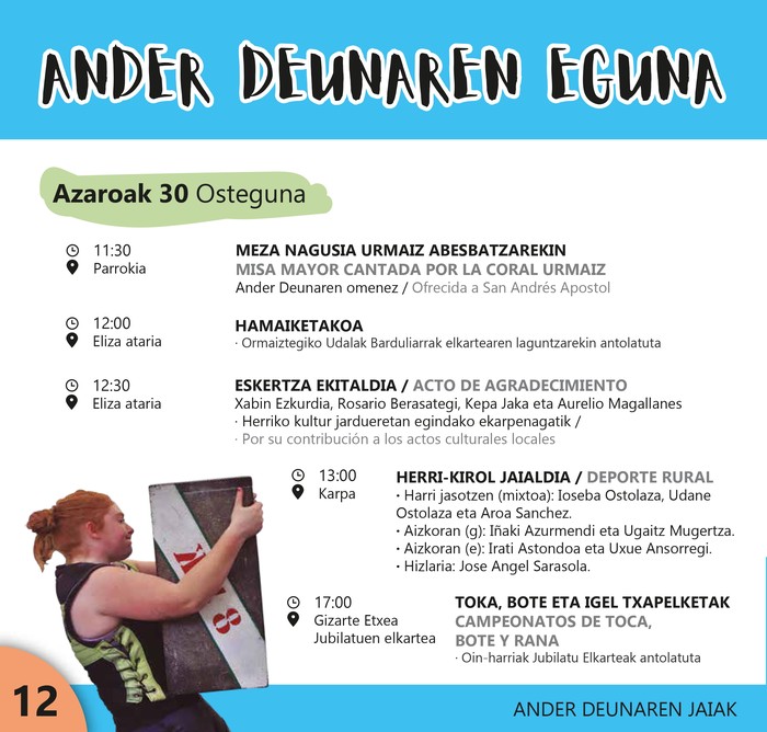 Ormaiztegiko festak: Ander Deunaren eguna