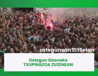 Tolosako Ostegun Gizeneko Txupinazoa zuzenean