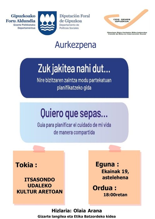 Zuk jakitea nahi dut