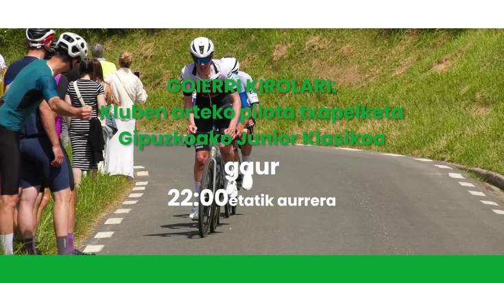 Gaur 22:00etatik aurrera Goierri kirolari saioa