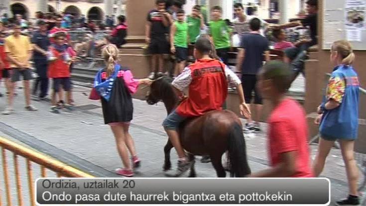 Bigantxa eta pottokak Ordiziako umeen egunean