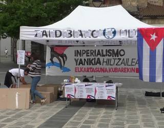 EHKSk "inperialismoaren aurkako" manifestaziorako dei egin du, Kubarako material bilketaren egunean