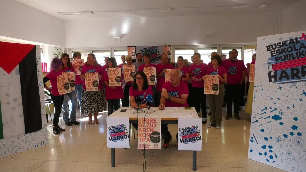Segregazioaren aurka eskola publikoa aldarrikatzeko manifestazioa egingo dute azaroaren 29an Bilbon