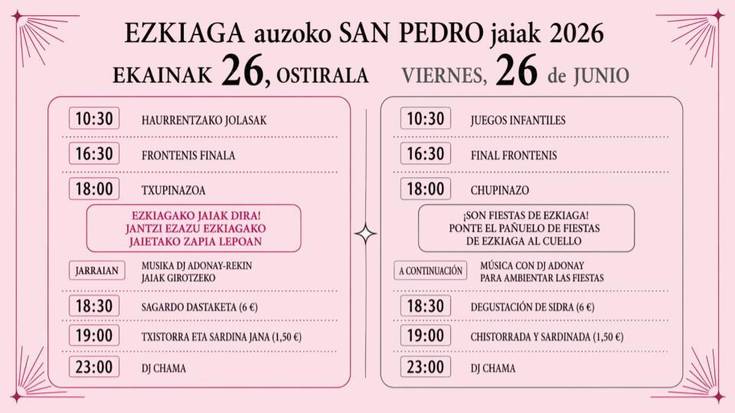 Ezkiaga auzoko San Pedro Jaiak
