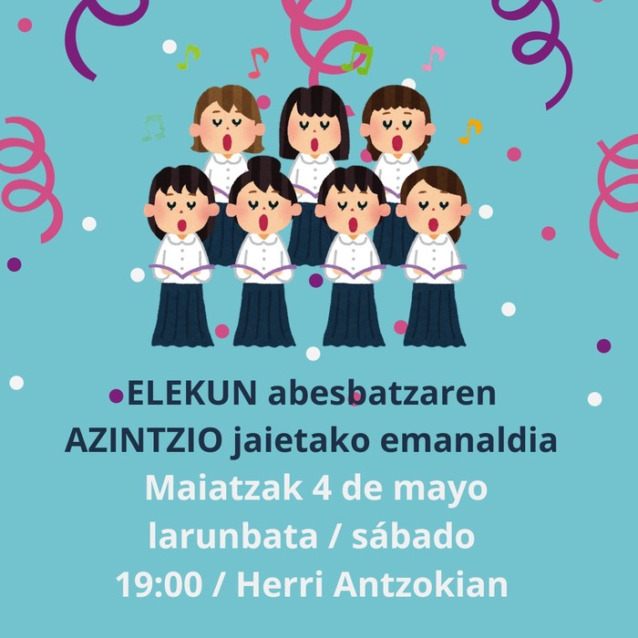 ELEKUN abesbatzaren Azintzio jaietako kontzertua