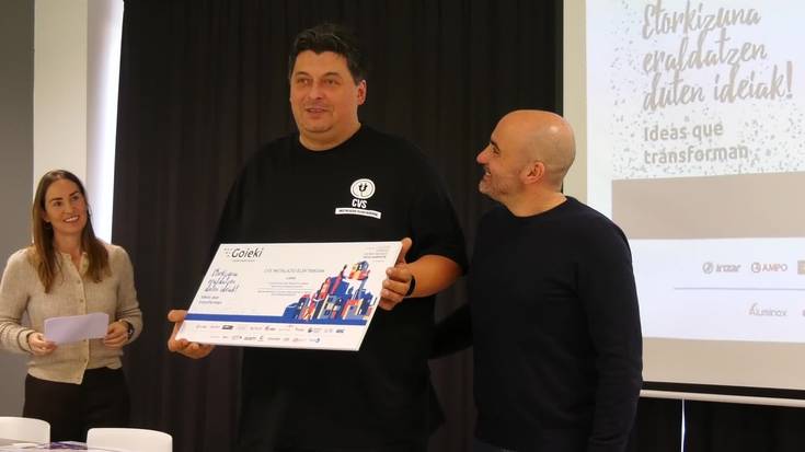 Lan munduan murgiltzeko jasotako laguntza asko eskertzen du Valentin Cristik CVS Instalazio Elektrikoak enpresako arduradunak