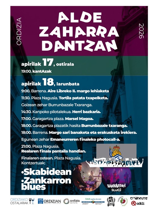 “ALDE ZAHARRA DANTZAN 2026” OSPATUKO DUTE ORDIZIAN, MUSIKAZ, DANTZAZ ETA FESTA GIROZ BETETAKO ASTEBURUAREKIN