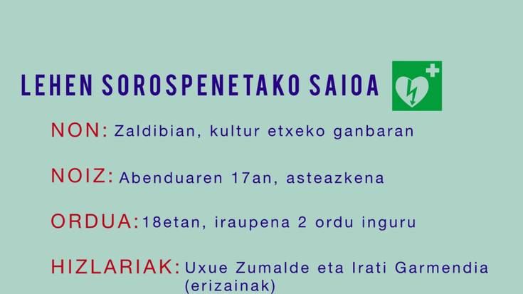 Lehen sorospen ikastaroa