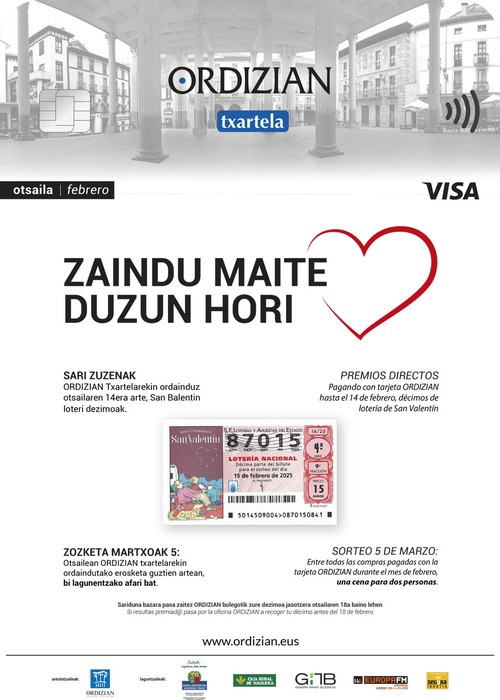 ORDIZIAN VISA TXARTELA: Otsaileko kanpaina