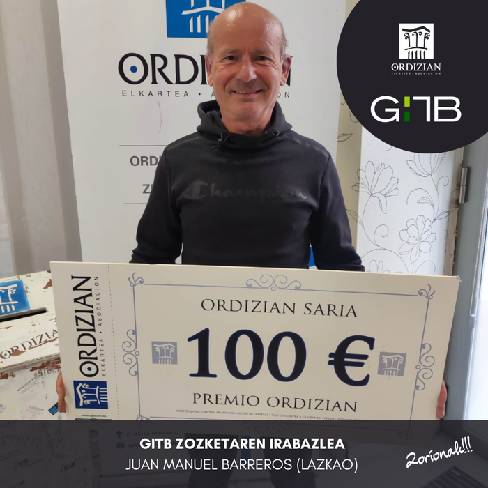 JUAN MANUEL BARREROSEK IRABAZI DU GITB ZOZKETA