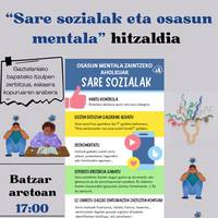 "Sare sozialak eta osasun mentala" hitzaldia