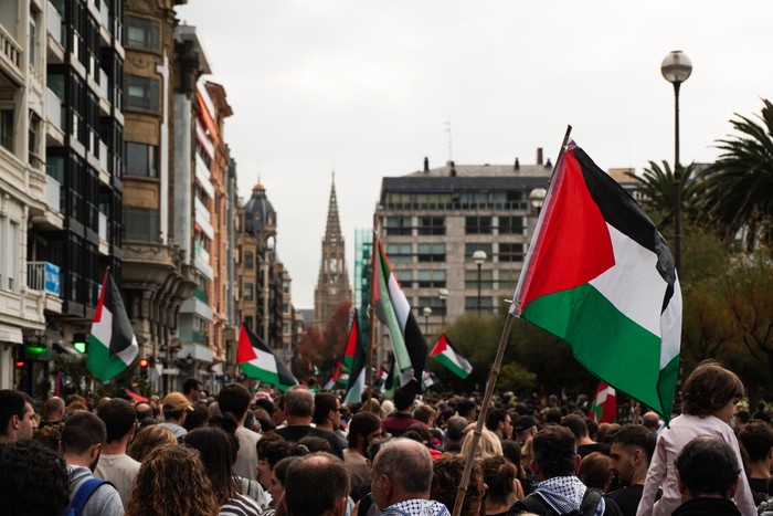 Goierri Irrati Telebistako langileok Palestinaren aldeko greba eta mobilizazioarekin bat egin dugu