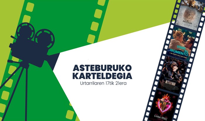 Asteburuko zinema eta antzerki karteldegia