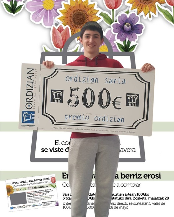 🌸🎉 500€-ko sari nagusia entregatuta! 🎉🌸