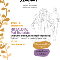 Emakume adinduen kontrako indarkeriari buruzko hitzaldia