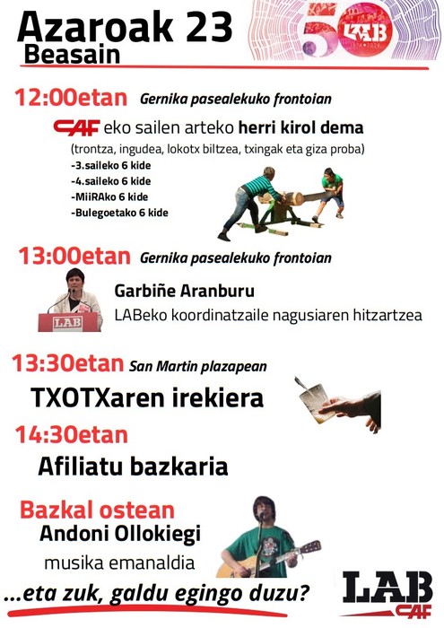 50 urte 1.000 borroka. Fabrika handian ezkerretik eragiten
