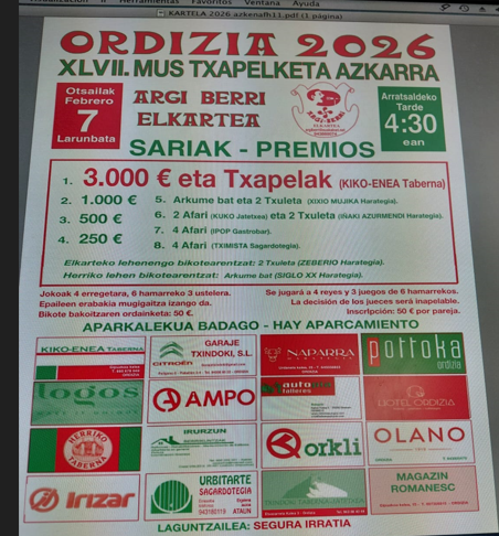 XLVI. Argi Berri Mus txapelketa azkarra