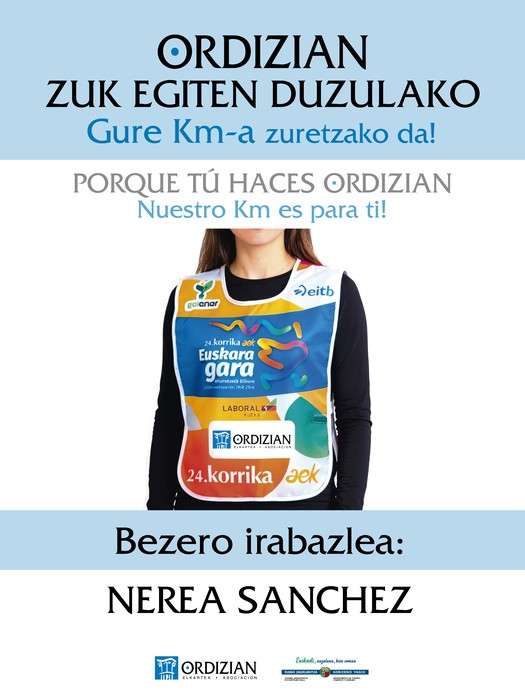 ORDIZIAN ELKARTEKO LEKUKOA ERAMANGO DUEN BEZEROA: Nerea Sanchez