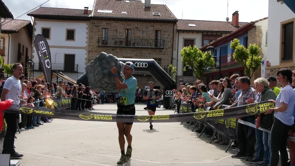 Gontzal Murgoitio eta Andrea Garay nagusi Segura Zerain mendi lasterketan