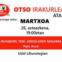 Otso irakurleak - Irunberri, 1990: Arroilaren negarra