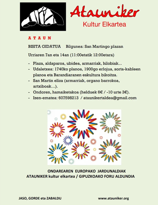 Bisita gidatua Ataunen, Ondarearen Europako jardunaldiak