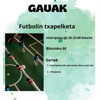Gaztepiku gauak - Futbolin txapelketa