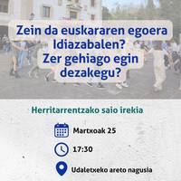 Zein da euskararen egoera Idiazabalen? Zer gehiago egin dezakegu?