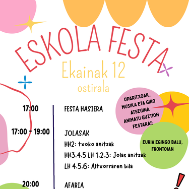 Ormaiztegiko Herri Eskolaren festa