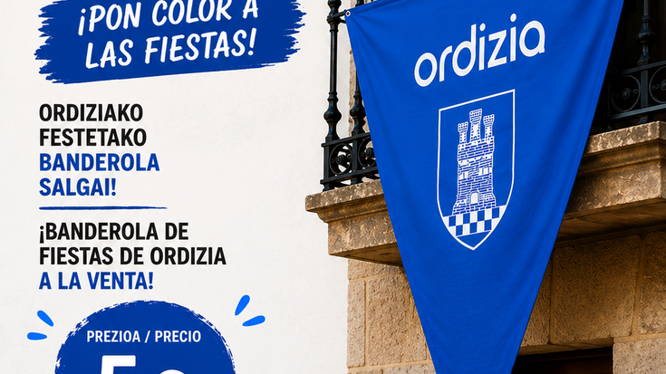 Jarri kolorea festetan! Ordiziako festetako banderolak salgai