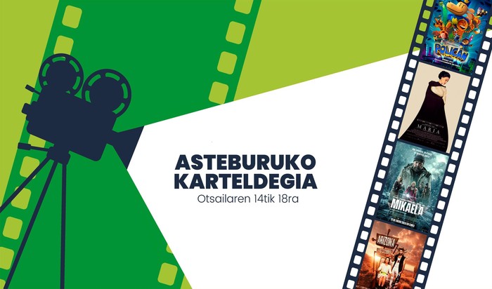 Asteburuko zinema eta antzerki karteldegia