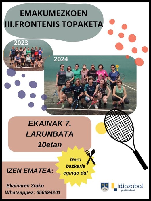 Emakumezkoen III. Frontenis Topaketa