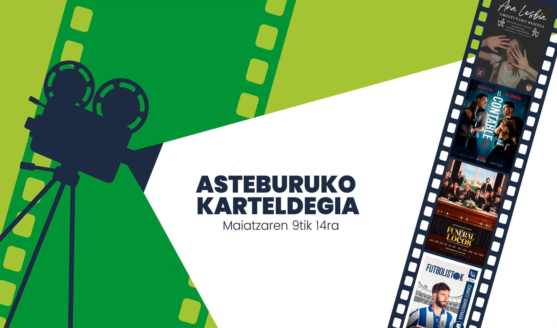 Asteburuko zinema eta antzerki karteldegia