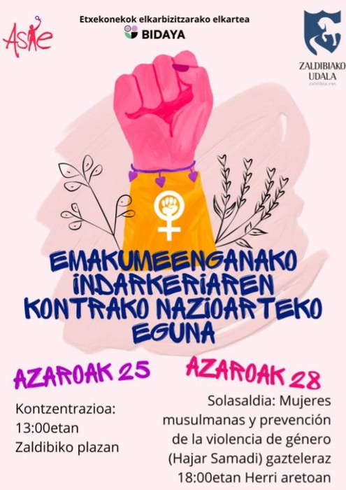Emakumeenganako indarkeriaren kontrako nazioarteko eguna dela eta
