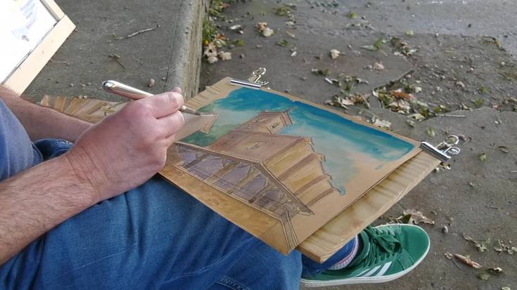 Sketchcrawl-ean aritu ziren marrazkilari urbanoan 3. topaketan