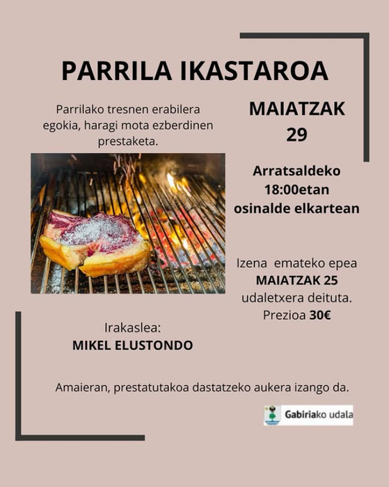 Parrilla ikastaroa