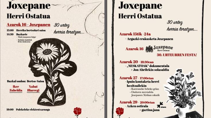 Joxepane, 30 urtez herria loratzen