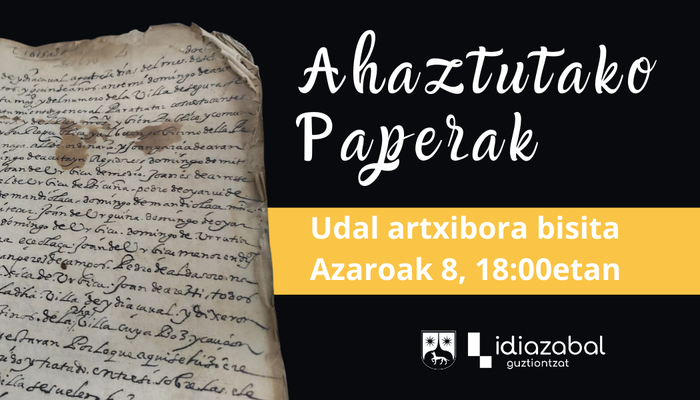 Udal artxibora bisita: Ahaztutako paperak
