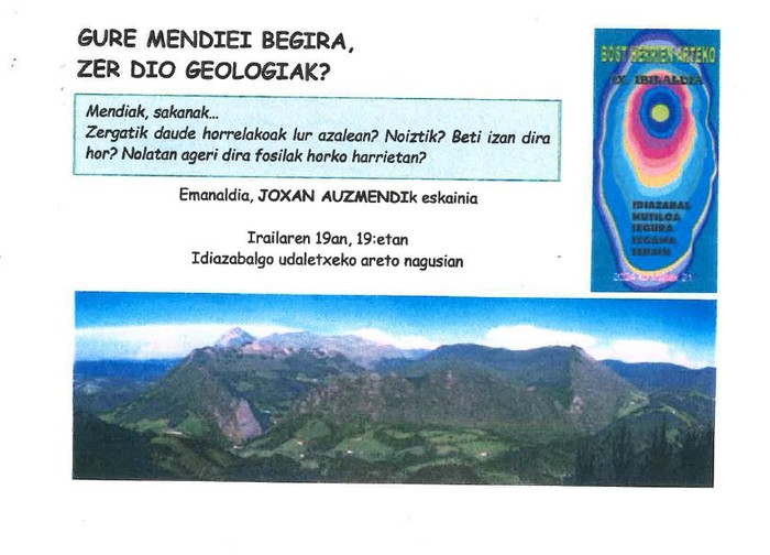 'Gure mendiei begira, zer dio geologiak?'