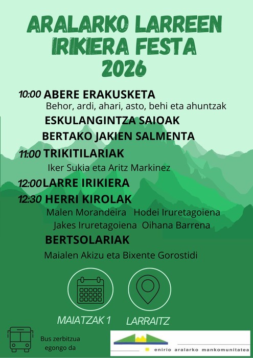 Aralarko larreen irekiera festa