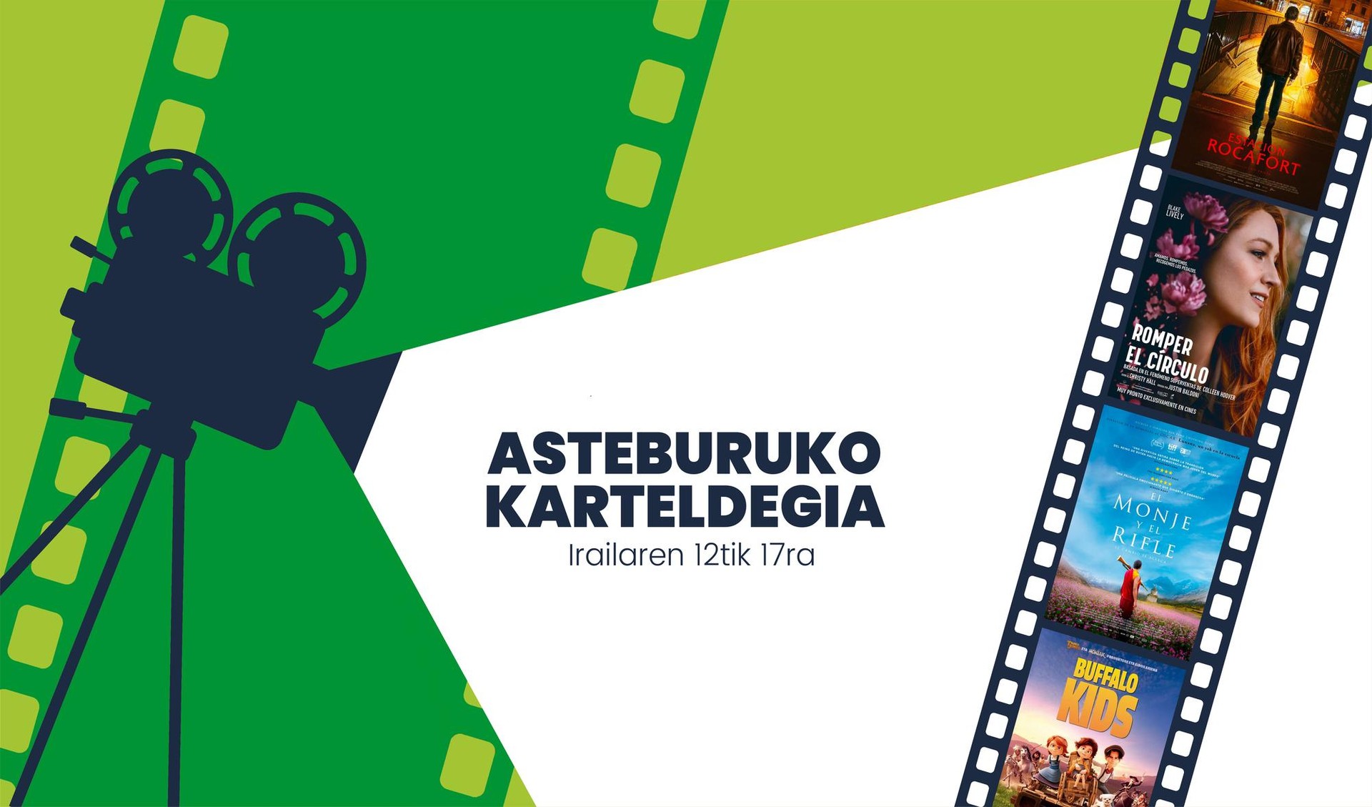Asteburuko zinema eta antzerki karteldegia