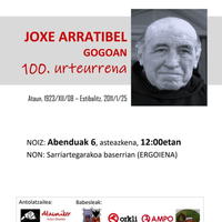 Joxe Arratibel gogoan 100.urteurrena