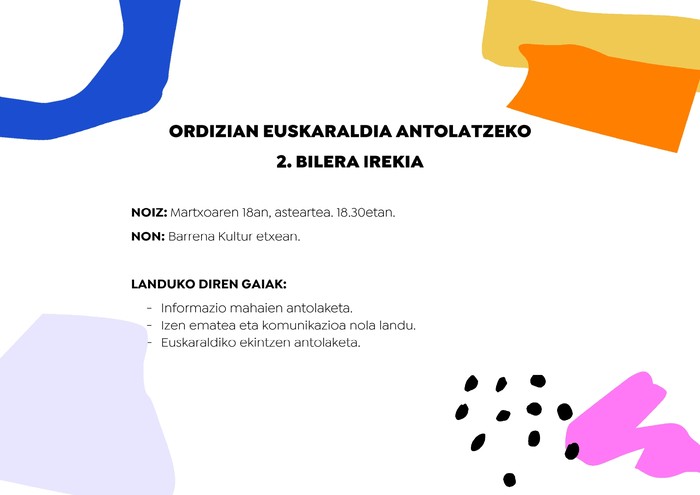 Euskaraldia antolatzeko bilera