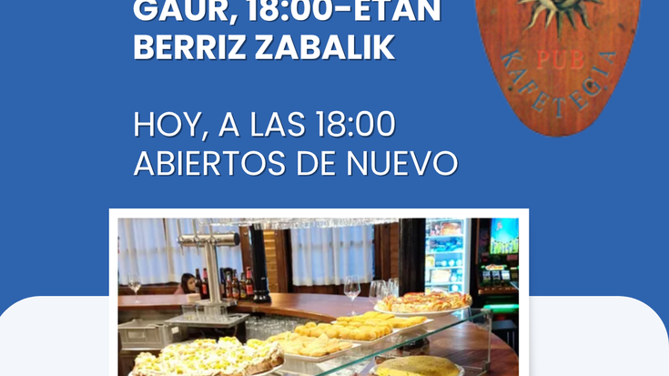 ILUNPE TABERNA GAUR 18:00-etan BERRIZ ZABALIK