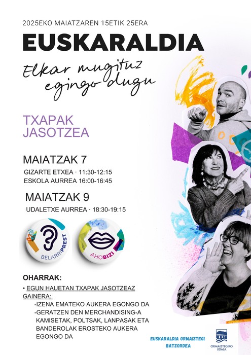 Euskaraldia. Txapak jasotzea