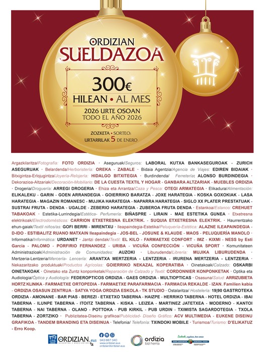 ORDIZIAN SUELDAZOA: Saltoki partaideak